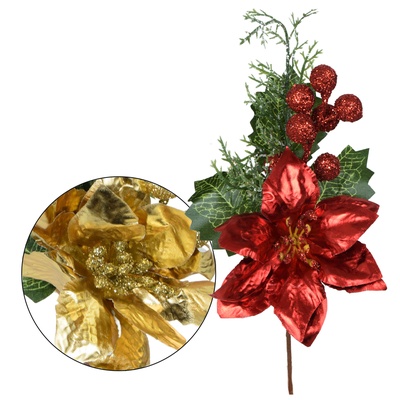 Christmas Poinsettia Peak 28 cm (X388)